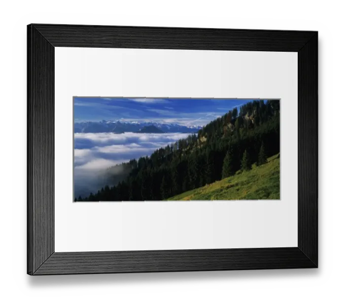 Framed Print : Swiss alps seen from Wildspitz peak, Unteraegeri, Zug, Switzerland