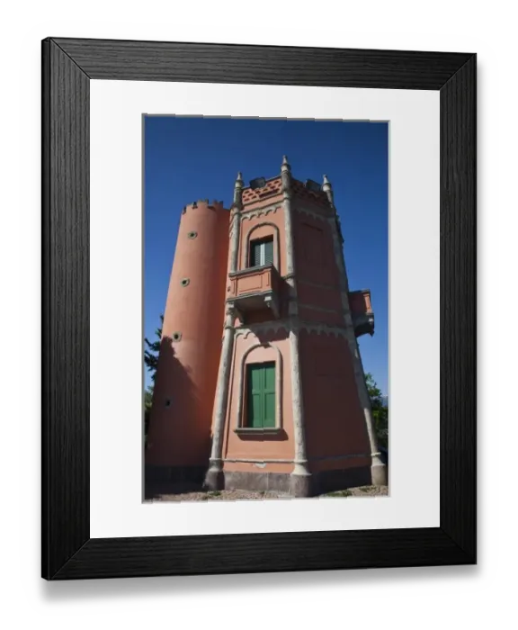 Framed Print : Switzerland, Ticino Canton, Lugano. Parco Tassino tower