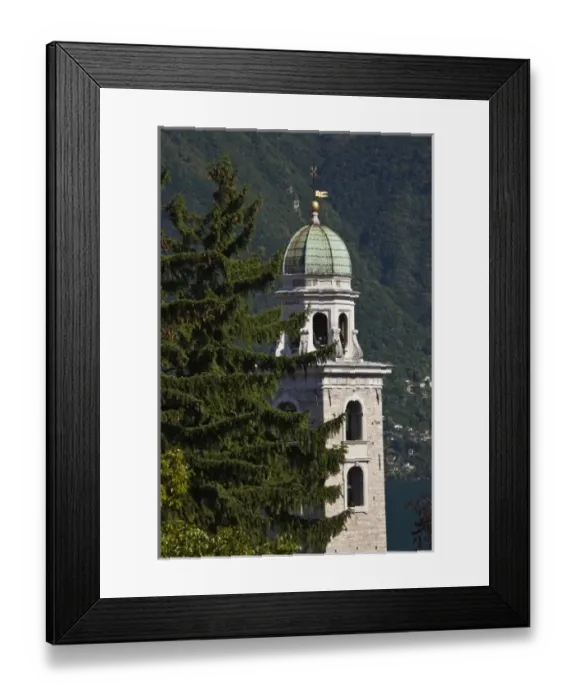 Framed Print : Switzerland, Ticino Canton, Lugano. San Lorenzo Cathedral