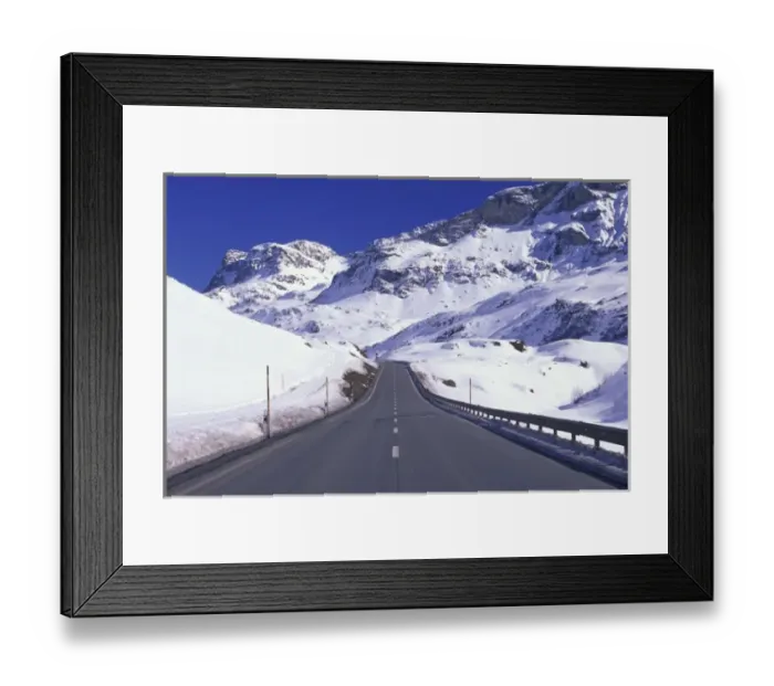 Framed Print : Switzerland, Grahbunden, Julierpass. Route 3 by St. Moritz in winter Framed Print : Switzerland, Grahbunden, Julierpass. Route 3 by St. Moritz in winter