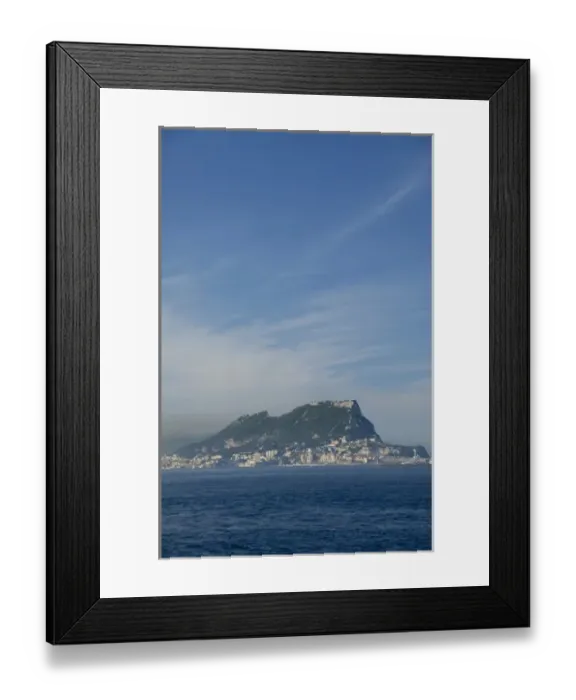 Framed Print : United Kingdom, Iberian Peninsula, Rock of Gibraltar (aka Jabal al Tariq). Monolithic