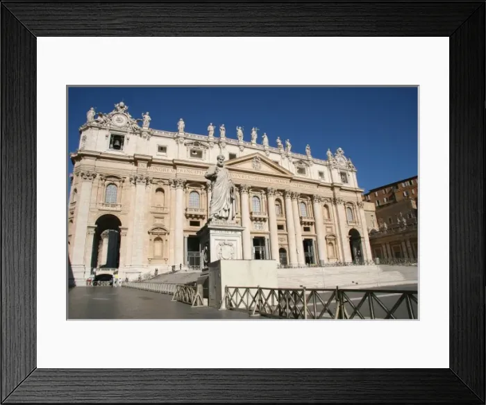 Framed Print : The Papal Basilica of Saint Peter. FaAade. Vatican City
