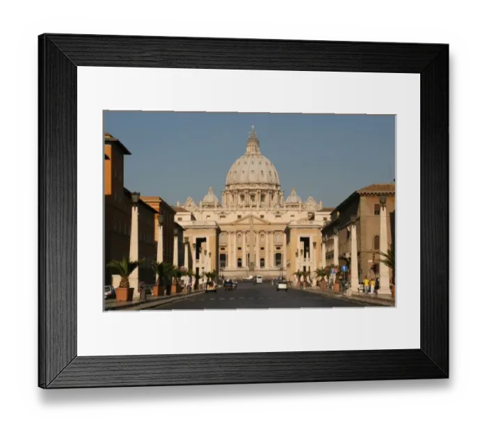 Framed Print : Vatican City State. Viev of the Papal Basilica of Saint Peter (St. Peters Basilica) Framed Print : Vatican City State. Viev of the Papal Basilica of Saint Peter (St. Peters Basilica)