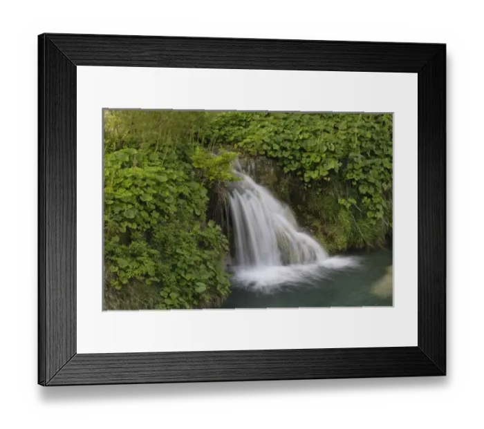 Framed Print : Waterfall, Plitvice Lakes National Park and UNESCO World Heritage cite, Croatia