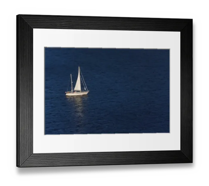 Framed Print : Sailboat in the Adriatic Sea near Dubrovnik, Croatia