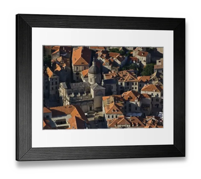 Framed Print : Aerial view of St. Blaise church in Old Town Dubrovnik a UNESCO World Heritage Site Framed Print : Aerial view of St. Blaise church in Old Town Dubrovnik a UNESCO World Heritage Site