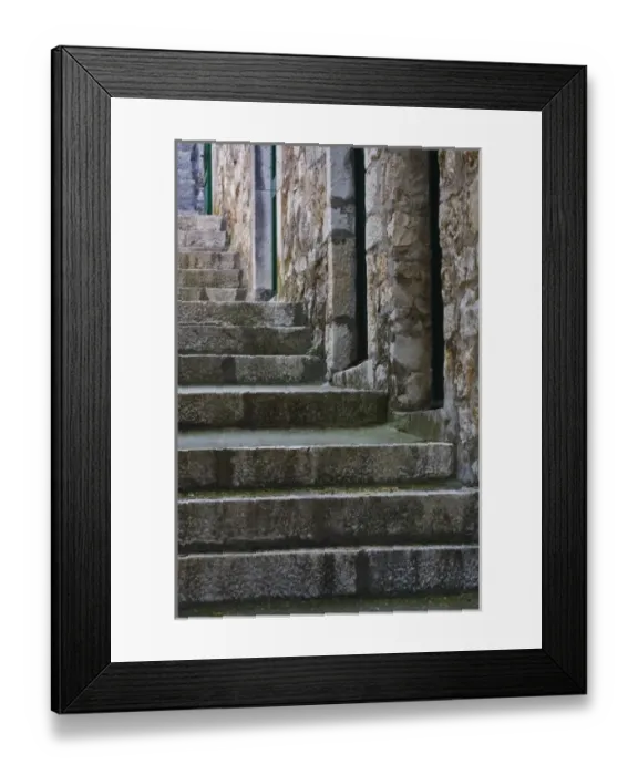 Framed Print : Old stairway, Hvar Island, Croatia