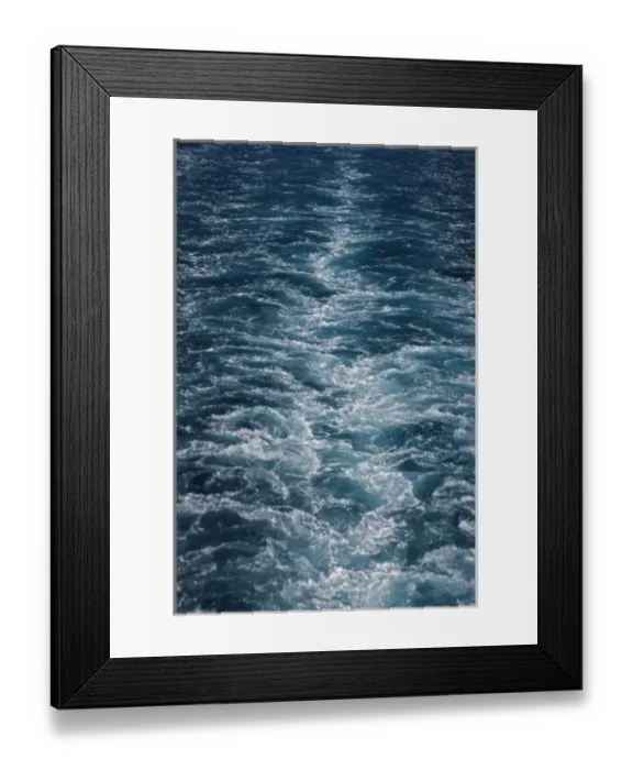 Framed Print : Adriatic Ocean churning behind ferry boat, Hvar, Croatia