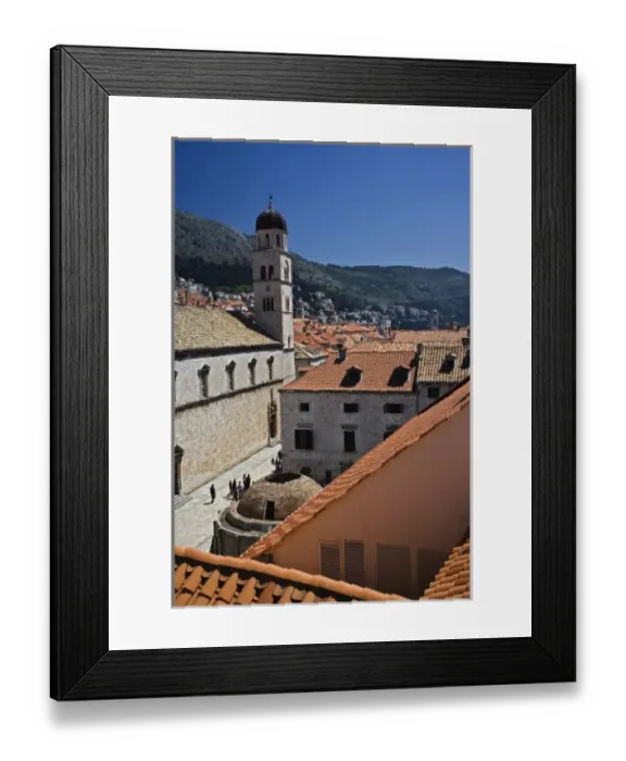 Framed Print : Elevated view of Old Town Dubrovnik, Croatia a UNESCO World Heritage Site Framed Print : Elevated view of Old Town Dubrovnik, Croatia a UNESCO World Heritage Site