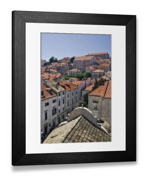 Framed Print : Rooftop view of Church of Saint Savior and Old Town Dubrovnik, Croatia a UNESCO World Framed Print : Rooftop view of Church of Saint Savior and Old Town Dubrovnik, Croatia a UNESCO World