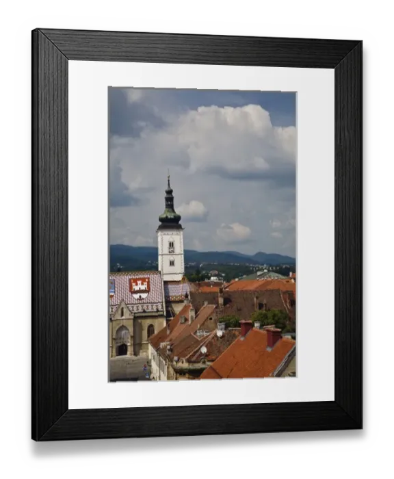 Framed Print : St. Marks Church, turned into a late Gothic church of the three-nave type, Zagreb Framed Print : St. Marks Church, turned into a late Gothic church of the three-nave type, Zagreb