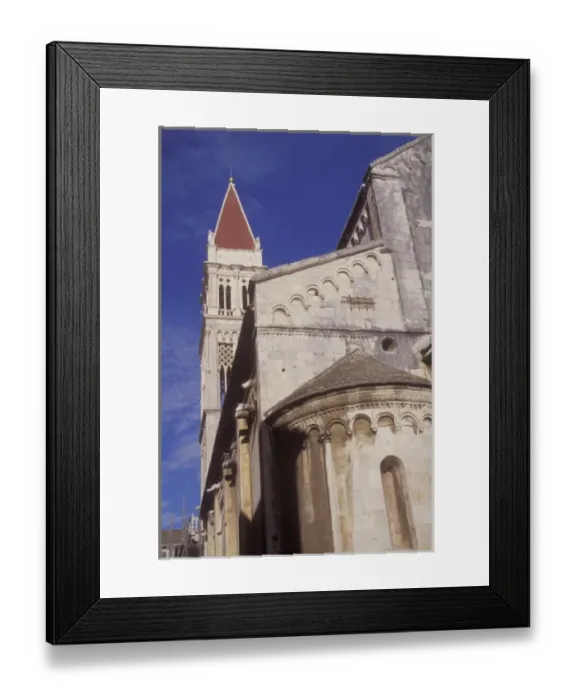 Framed Print : The Cathedral of Saint Lovro is the main church in Trogir, an ancient settlement Framed Print : The Cathedral of Saint Lovro is the main church in Trogir, an ancient settlement