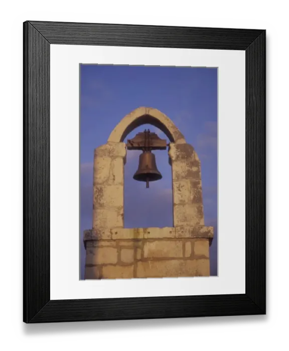 Framed Print : A lone bell hangs in the bell tower of the Church of Saint Nicholas (13th century) Framed Print : A lone bell hangs in the bell tower of the Church of Saint Nicholas (13th century)