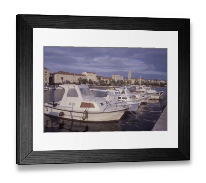 Framed Print : The harbor at Split is lined with many modern looking boats. Central Dalmatian Coast Framed Print : The harbor at Split is lined with many modern looking boats. Central Dalmatian Coast
