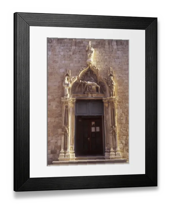 Framed Print : Entryway to the Franciscan Monastery. Old Town Dubrovnik. Croatia Framed Print : Entryway to the Franciscan Monastery. Old Town Dubrovnik. Croatia