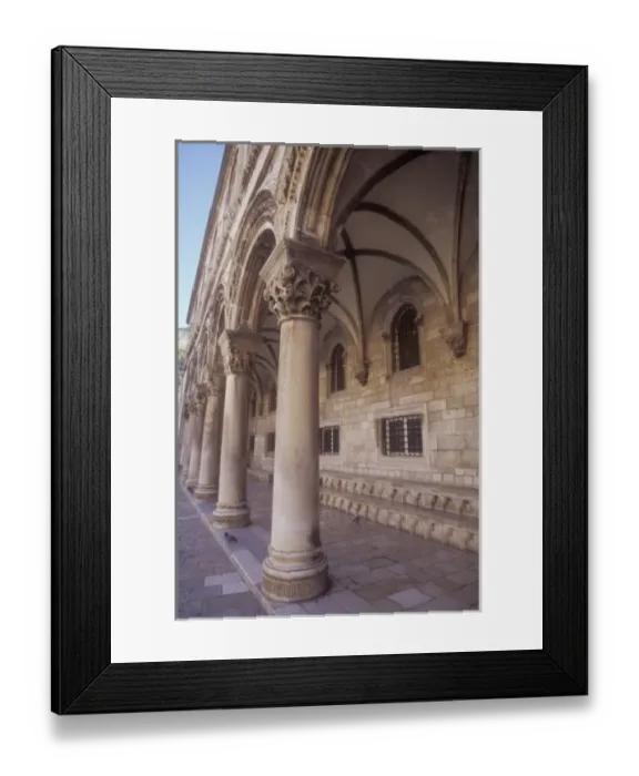 Framed Print : Columns at the Rectors Palace. Old Town Dubrovnik. Croatia Framed Print : Columns at the Rectors Palace. Old Town Dubrovnik. Croatia