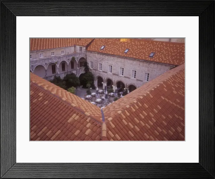 Framed Print : The courtyard of the former convent of Saint Claire. Old Town Dubrovnik. Croatia Framed Print : The courtyard of the former convent of Saint Claire. Old Town Dubrovnik. Croatia