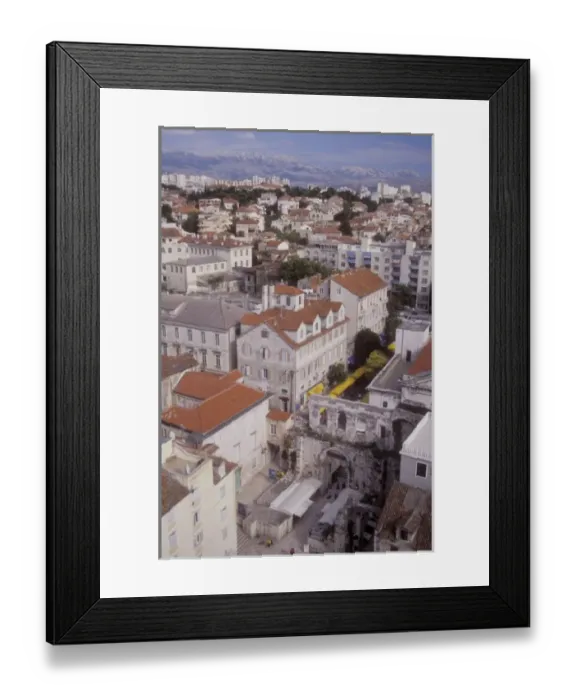 Framed Print : Looking NE over the city of Split from the bell tower at Diocletians Palace Framed Print : Looking NE over the city of Split from the bell tower at Diocletians Palace