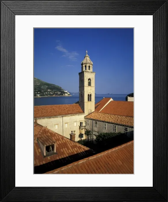 Framed Print : Croatia, Dalmatian Coast, Dubrovnik, Old city. St. Saviour Church, Franciscan monestary