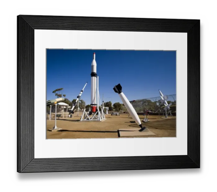 Framed Print : Black Knight Rocket, Missile Park, Woomera, Outback, South Australia, Australia Framed Print : Black Knight Rocket, Missile Park, Woomera, Outback, South Australia, Australia