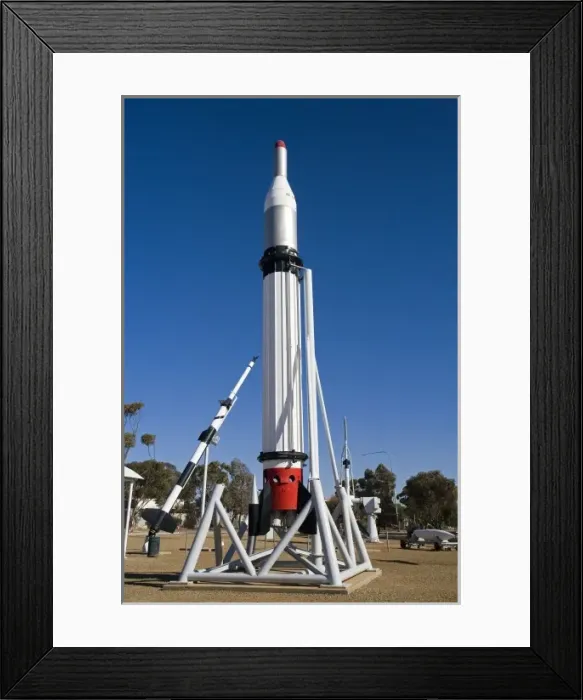 Framed Print : Black Knight Rocket, Missile Park, Woomera, Outback, South Australia, Australia