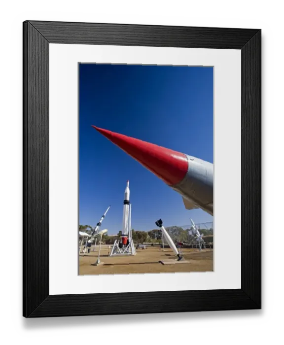 Framed Print : Blue Steel Rocket, Missile Park, Woomera, Outback, South Australia, Australia