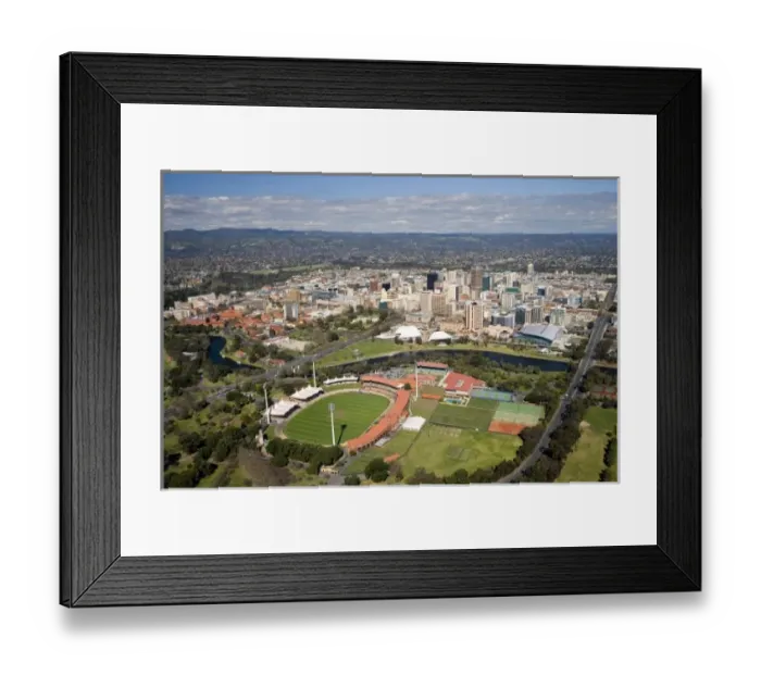 Framed Print : Australia. Adelaide Oval, River Torrens and Central Business District Framed Print : Australia. Adelaide Oval, River Torrens and Central Business District