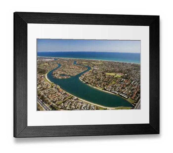 Framed Print : West Lakes, Adelaide, South Australia, Australia - aerial Framed Print : West Lakes, Adelaide, South Australia, Australia - aerial