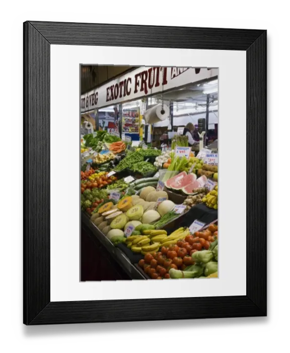 Framed Print : Australia. Produce Stall, Central Market, Adelaide, South Australia, Australia Framed Print : Australia. Produce Stall, Central Market, Adelaide, South Australia, Australia