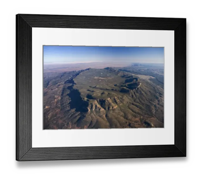 Framed Print : Wilpena Pound, Flinders Ranges, South Australia, Australia - aerial Framed Print : Wilpena Pound, Flinders Ranges, South Australia, Australia - aerial
