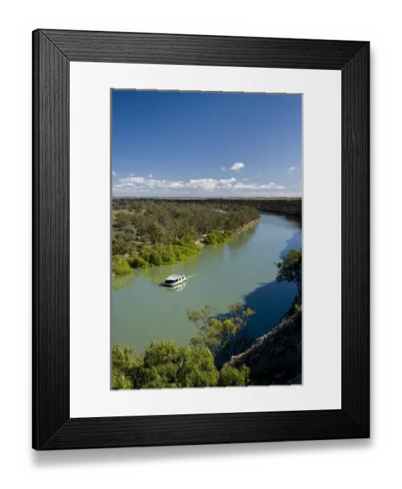 Framed Print : House Boat, Big Bend, near Swan Reach, Murray River, South Australia, Australia Framed Print : House Boat, Big Bend, near Swan Reach, Murray River, South Australia, Australia