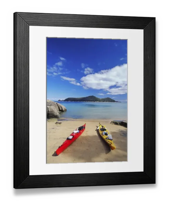 Framed Print : Kayaks, Abel Tasman National Park, Nelson Region Framed Print : Kayaks, Abel Tasman National Park, Nelson Region
