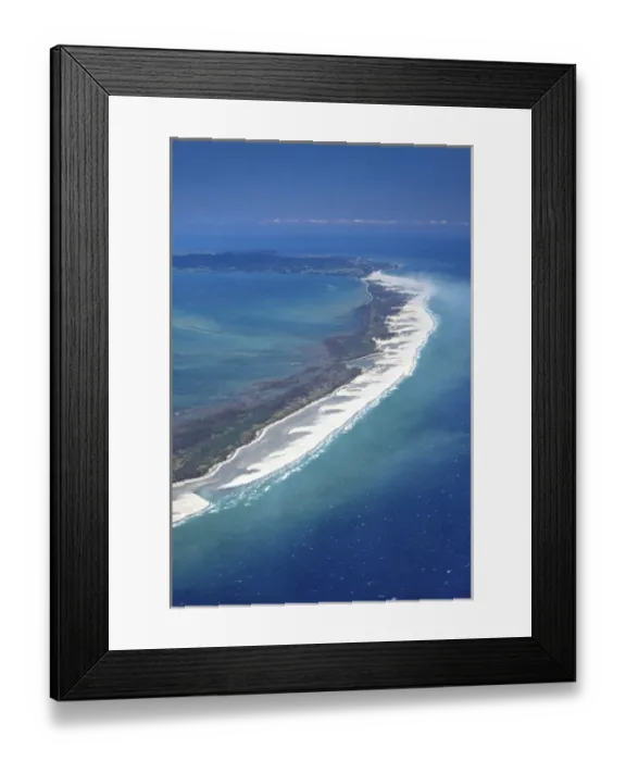 Framed Print : Farewell Spit, South Island - aerial Framed Print : Farewell Spit, South Island - aerial