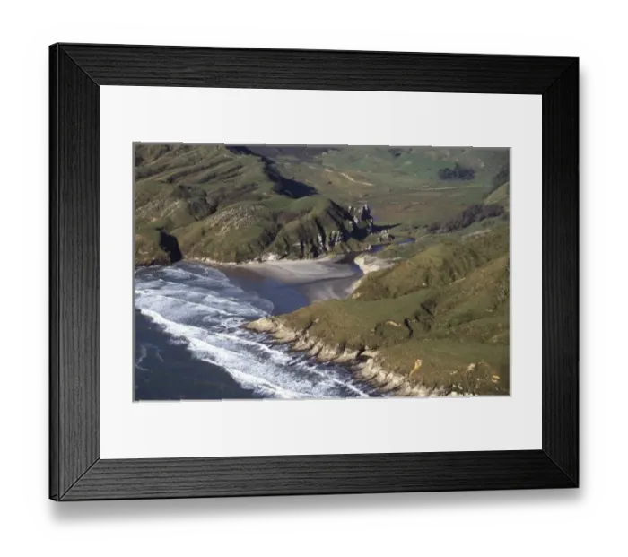 Framed Print : Coast south of Cape Farewell - aerial Framed Print : Coast south of Cape Farewell - aerial