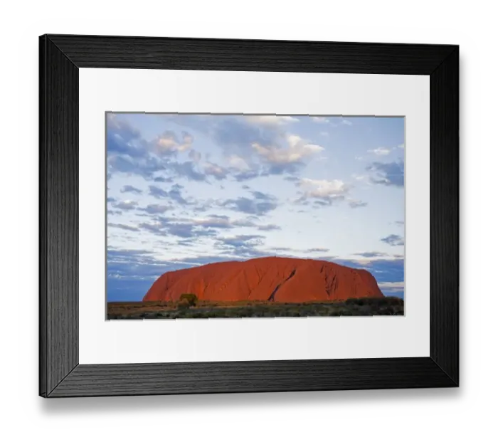 Framed Print : Last Light, Uluru  /  Ayers Rock, Uluru - Kata Tjuta National Park, World Heritage Area