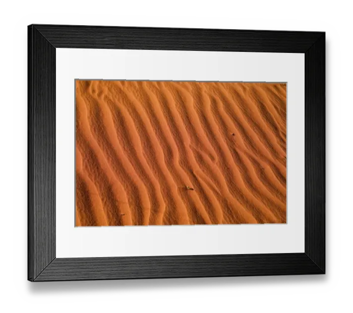 Framed Print : Ripples in Sand Dunes, Uluru - Kata Tjuta National Park, World Heritage Area, Northern Territory