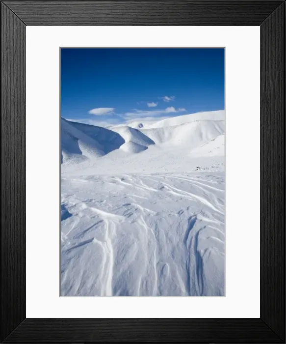 Framed Print : Snow, Lindis Pass, Otago, South Island, New Zealand