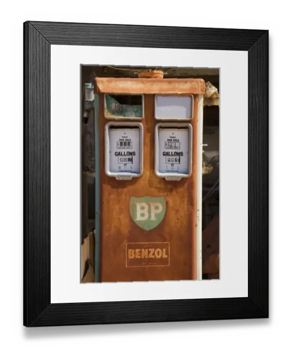 Framed Print : Old Petrol Pump, Oodnadatta, Oodnadatta Track, Outback, South Australia, Australia