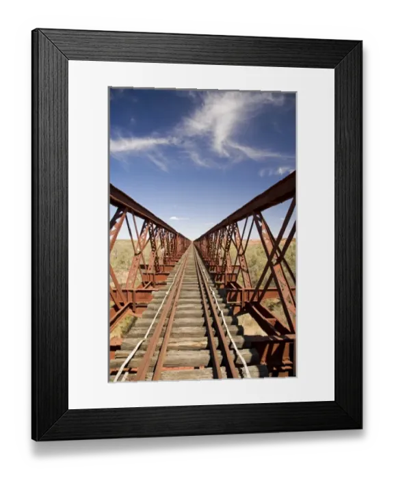 Framed Print : Australia. Historic 1889 Algebuckina Railway Bridge (old Ghan Line)