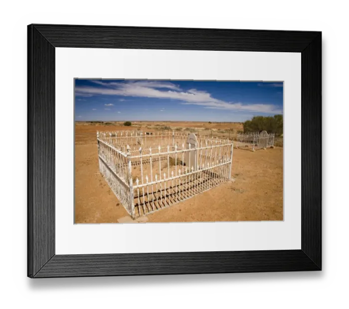 Framed Print : Australia. Historic Graves, Oodnadatta, Oodnadatta Track Framed Print : Australia. Historic Graves, Oodnadatta, Oodnadatta Track
