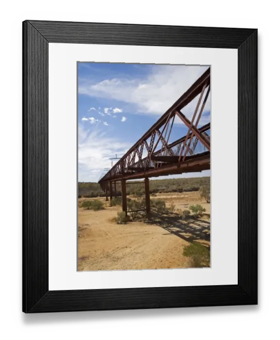 Framed Print : Australia. Historic 1889 Algebuckina Railway Bridge (old Ghan Line)