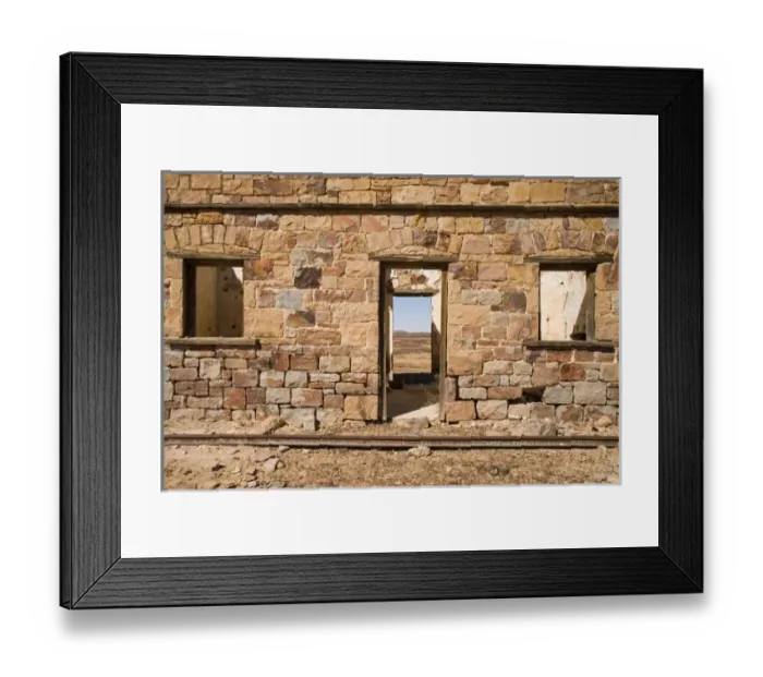 Framed Print : Australia. North Peake Creek Railway Station Ruins Framed Print : Australia. North Peake Creek Railway Station Ruins