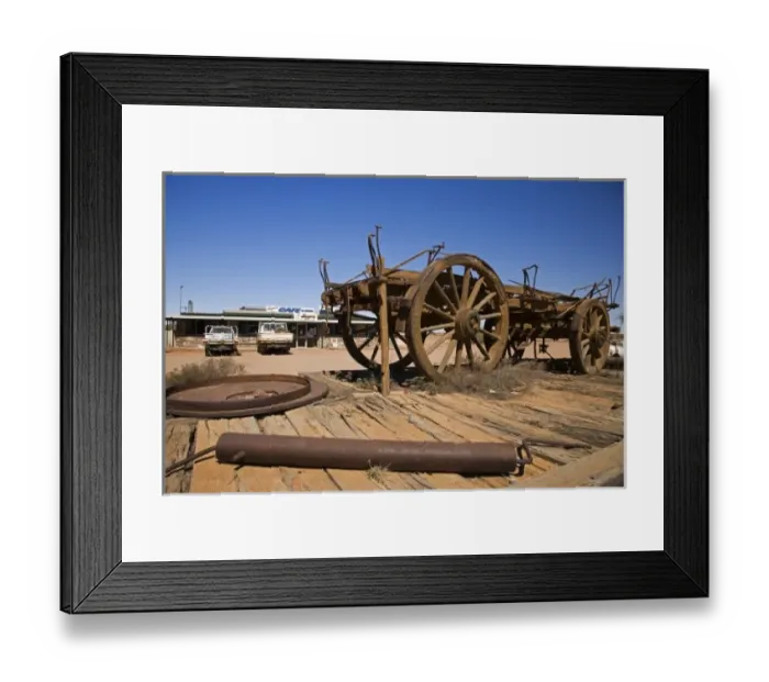 Framed Print : Old Wagon, William Creek, Oodnadatta Track, Outback, South Australia, Australia Framed Print : Old Wagon, William Creek, Oodnadatta Track, Outback, South Australia, Australia