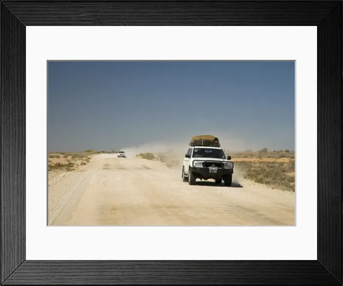 Framed Print : Four Wheel Drive, Oodnadatta Track, Outback, South Australia, Australia