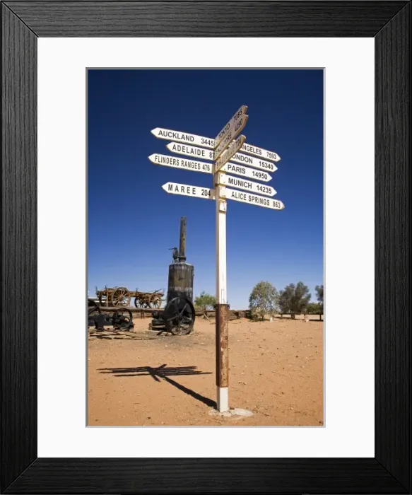 Framed Print : Sign Post, William Creek, Oodnadatta Track, Outback, South Australia, Australia Framed Print : Sign Post, William Creek, Oodnadatta Track, Outback, South Australia, Australia