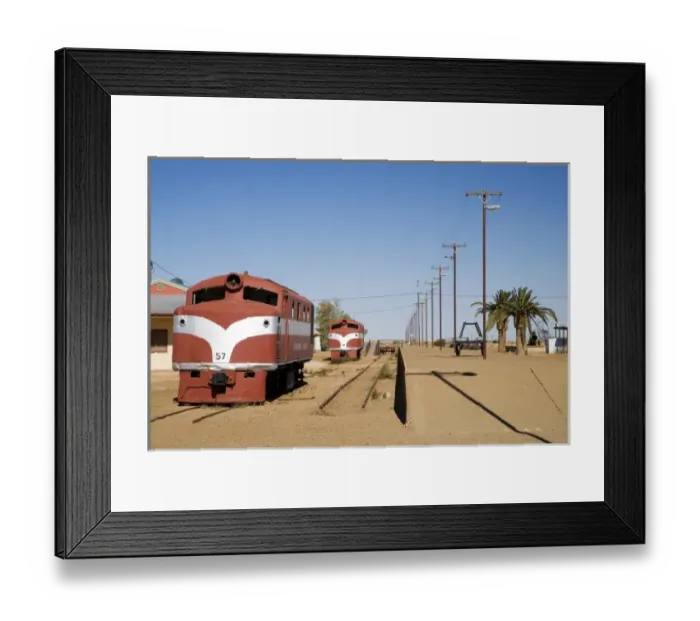 Framed Print : Australia. Old Ghan Train, Marree, Oodnadatta Track, Outback, South Australia, Australia Framed Print : Australia. Old Ghan Train, Marree, Oodnadatta Track, Outback, South Australia, Australia