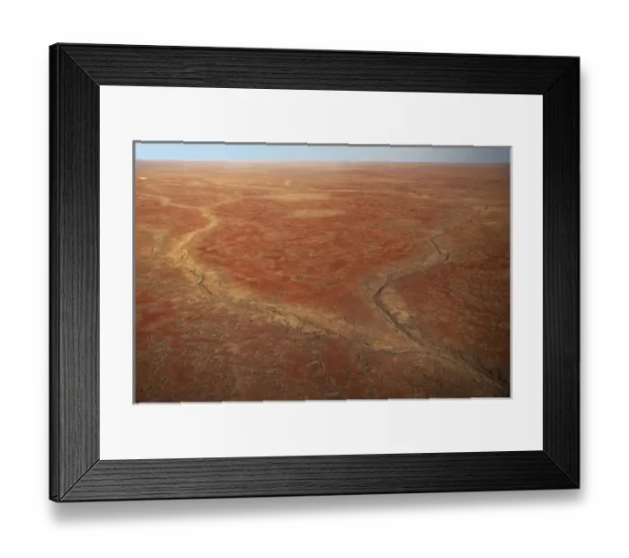Framed Print : Dry River Bed near William Creek, Outback, South Australia, Australia - aerial Framed Print : Dry River Bed near William Creek, Outback, South Australia, Australia - aerial