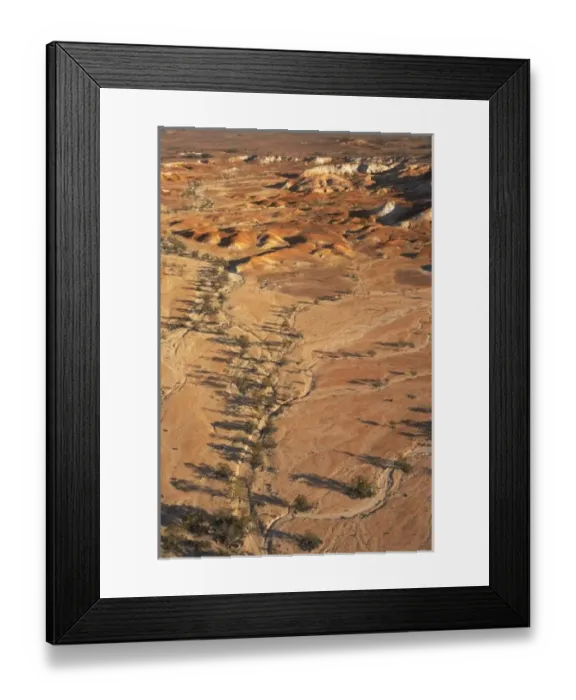 Framed Print : Painted Hills, near William Creek, Outback, South Australia, Australia - aerial