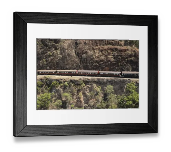 Framed Print : Australia. Kuranda Scenic Railway at Red Bluff Framed Print : Australia. Kuranda Scenic Railway at Red Bluff