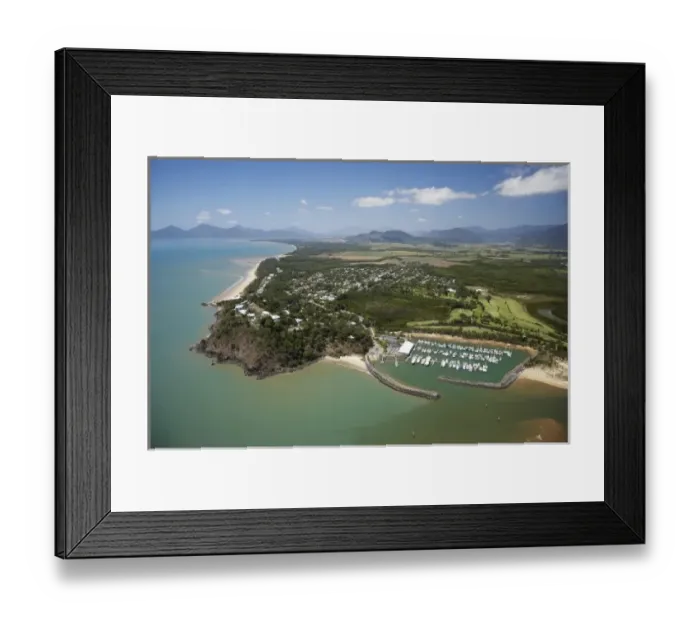 Framed Print : Half Moon Bay Marina, Yorkeys Knob, Cairns, North Queensland, Australia - aerial Framed Print : Half Moon Bay Marina, Yorkeys Knob, Cairns, North Queensland, Australia - aerial
